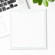 Minimalistisk turkos monogram två ramar