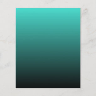 Minimalistisk turkos svart ombré brevpapper
