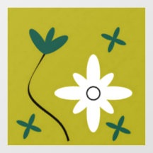 Minimalistisk tusenskönsblomma Abstrakt botanisk k