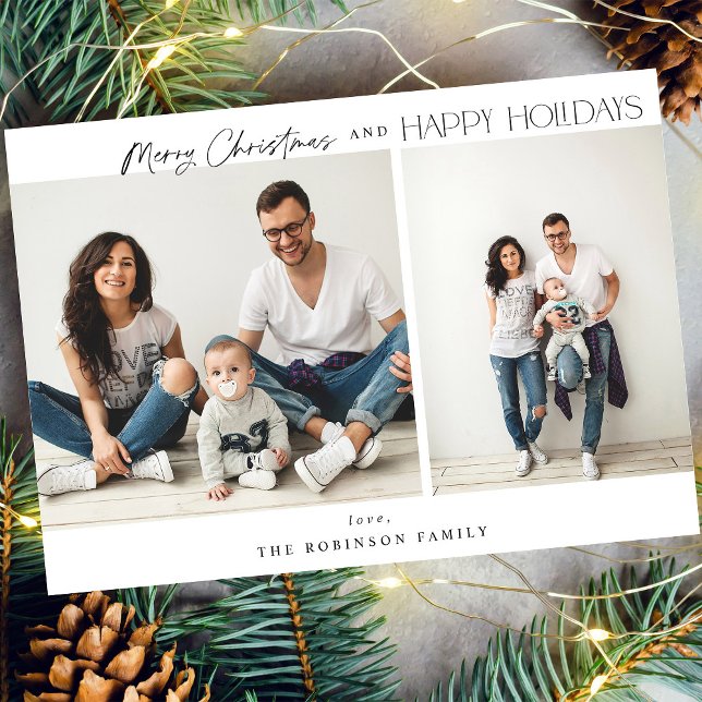 Minimalistisk två foto-God jul (Skapare uppladdad)