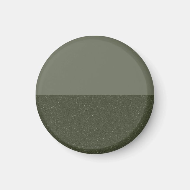 Minimalistisk Tvåtons Mossgrön Magnet – Anpassa (Framsidan)