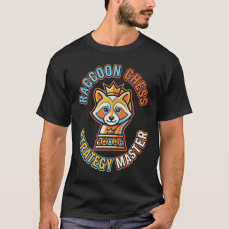 Minimalistisk tvättbjörnschackmästardesign t shirt