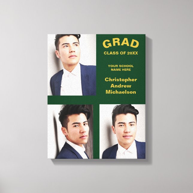 Minimalistisk typografi 3 Photo Studenten Canvastryck (Framsida)