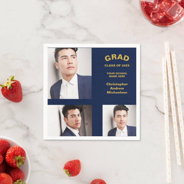 Minimalistisk typografi 3 Photo Studenten Pappersservett (Insitu)