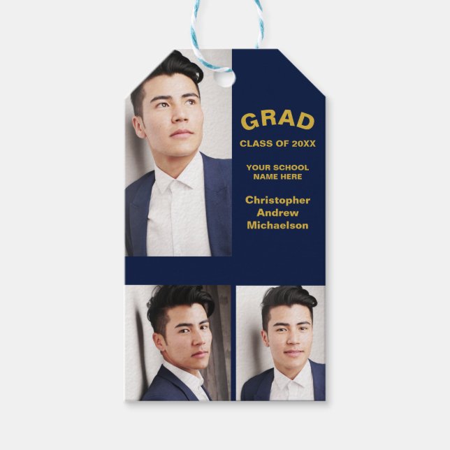 Minimalistisk typografi 3 Photo Studenten Presentetikett (Framsidan)