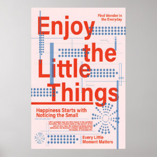 Minimalistisk typografi Affisch Njut av det lilla