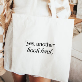 Minimalistisk typografi Bokälskare 'Bokhaul'  Tygkasse