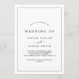 Minimalistisk typografi Bröllop i Inbjudningar