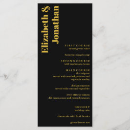 Minimalistisk typografi Bröllop Meny