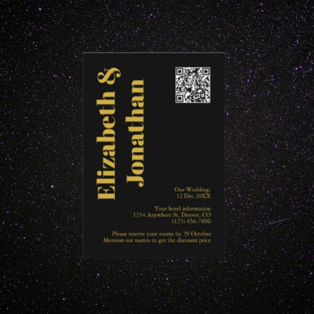 Minimalistisk typografi Bröllopsboende Tilläggskort (Skapare uppladdad)