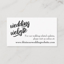 Minimalistisk typografi BW Bröllopswebbplats Kort
