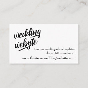 Minimalistisk typografi BW Bröllopswebbplats Kort