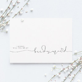 Minimalistisk typografi Editable Färg Bridesmaid