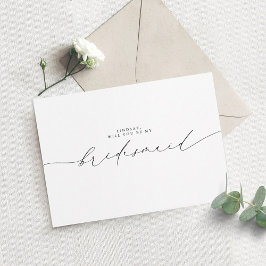 Minimalistisk typografi Editable Färg Bridesmaid