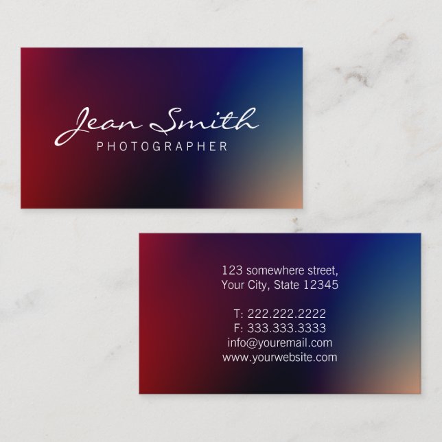 Minimalistisk typografi Elegant Professionell Visitkort (Fram/baksida)