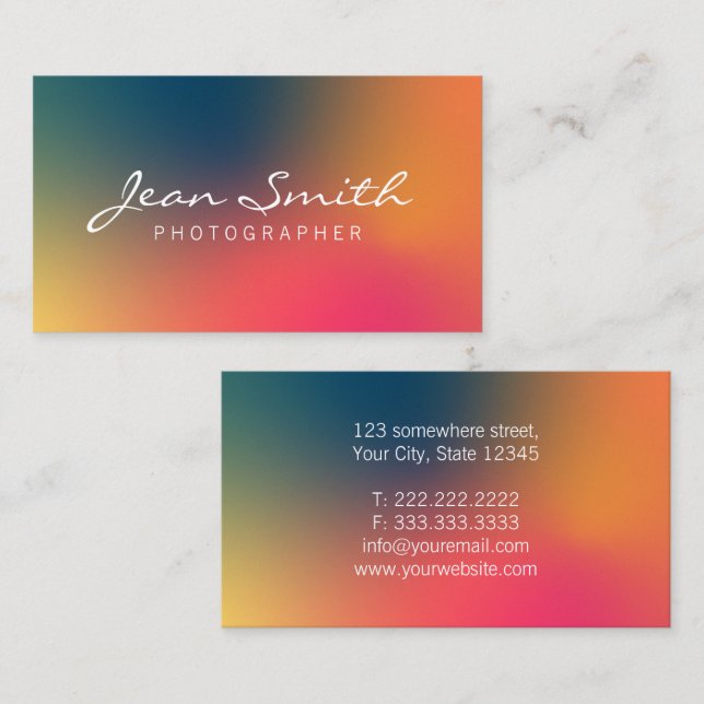 Minimalistisk typografi Elegant Professionell Visitkort (Fram/baksida)