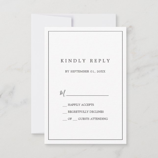 Minimalistisk typografi - enkel OSA kort (Framsida)