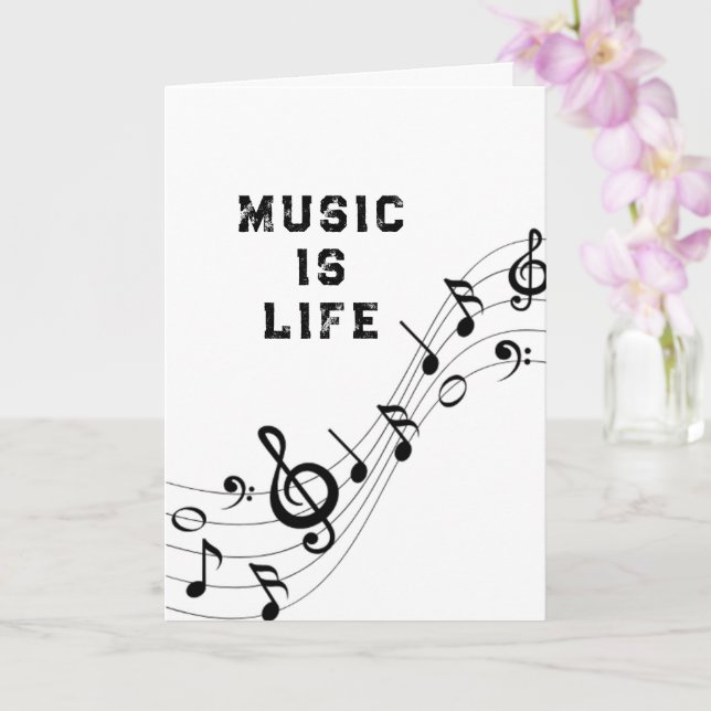 Minimalistisk typografi fet välkomstkort | musik  kort (Orkide)