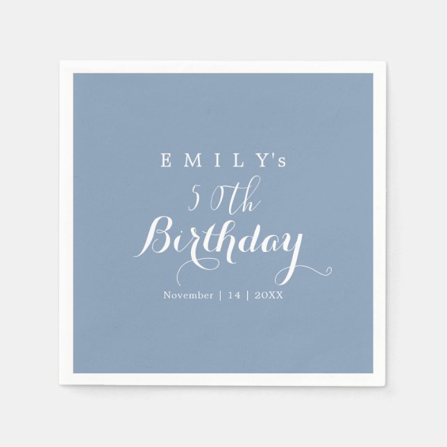 Minimalistisk typografi födelsedagsfirande design pappersservett (Framsidan)