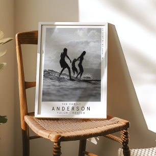 Minimalistisk typografi för modern familjefo fototryck