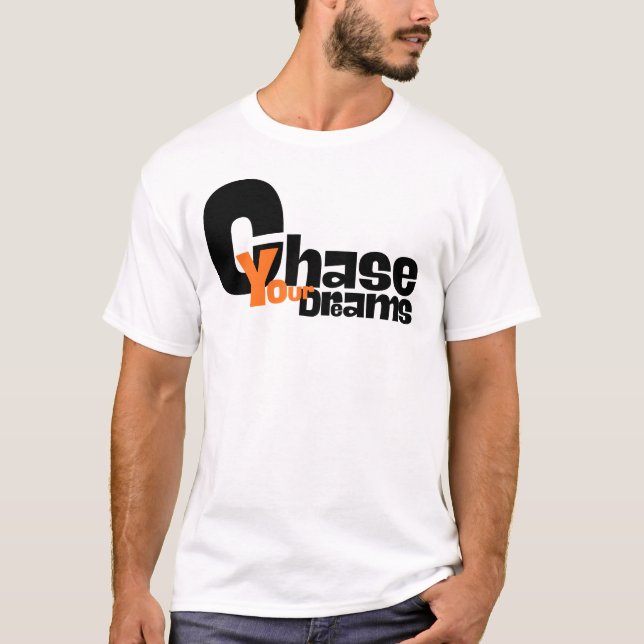 Minimalistisk typografi för motivation - Förfölj d T Shirt (Framsida)
