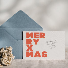 Minimalistisk typografi God Jul-hälsningar Vykort