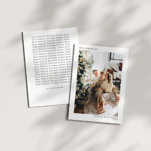 Minimalistisk typografi God jul Photo Brev Julkort