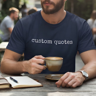 Minimalistisk typografi Klassisk marinblå Anpassad T Shirt
