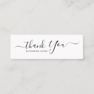 Minimalistisk typografi, liten Tack Mini Visitkort