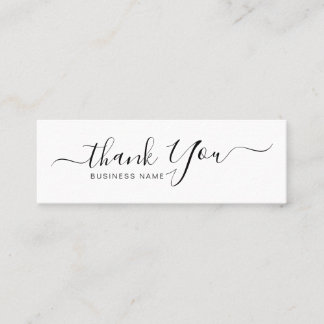 Minimalistisk typografi, liten Tack Mini Visitkort