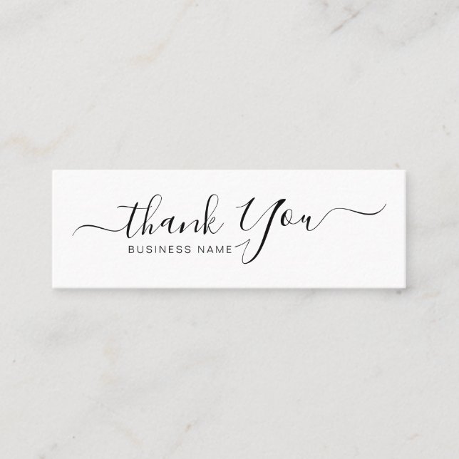 Minimalistisk typografi, liten Tack Mini Visitkort (Framsida)