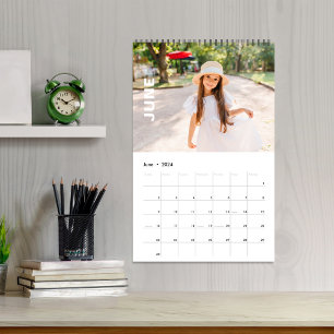 Minimalistisk typografi med enkel Coola för fotomå Kalender