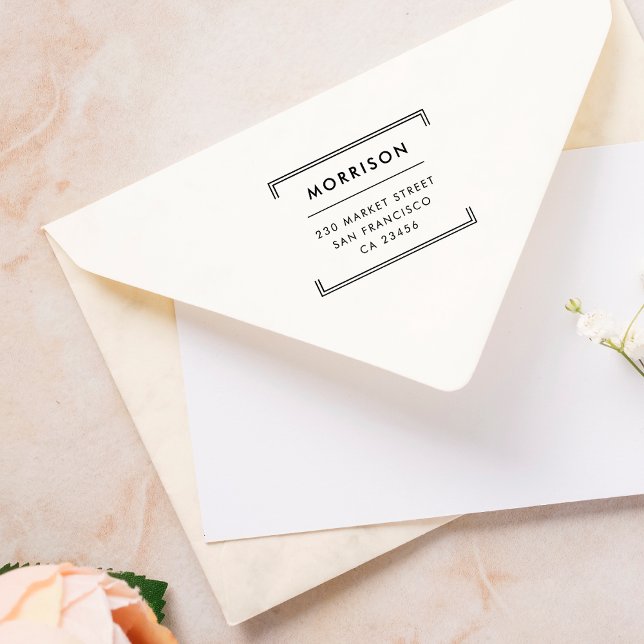 Minimalistisk typografi | Modern Returadress Självfärgande Stämpel (Skapare uppladdad)
