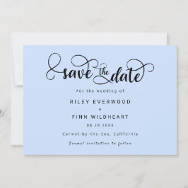 Minimalistisk typografi save the date-inbjudan spara datumet