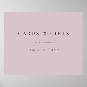 Minimalistisk typografi skylt Dusky Rose