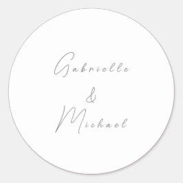 Minimalistisk typografi Tidlös Elegant Körsbärs Rö Runt Klistermärke
