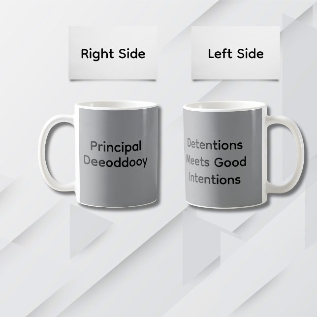 Minimalistisk typografi, underlig huvudsäkring kaffemugg (Skapare uppladdad)