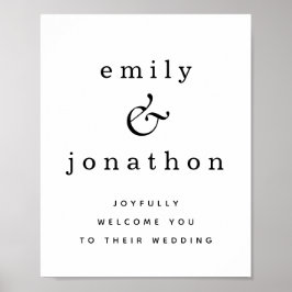 Minimalistisk typografi Valfri färg Välkommen till Poster