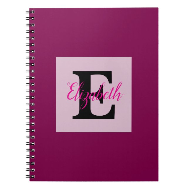 Minimalistisk typsnittsmonogramnamn  anteckningsbok (Framsidan)