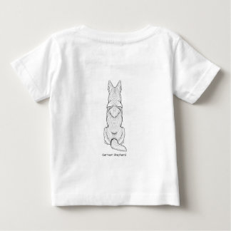 Minimalistisk tysk shepherdhund linje konst  t shirt