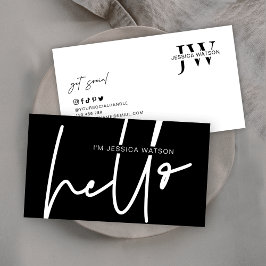 Minimalistisk, unik, modern, svart Logotyp Visitkort