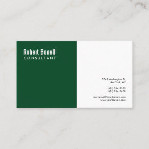 Minimalistisk upp Forest Grönt White Modern Anpass Visitkort