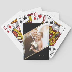 Minimalistisk uppspelning av Vinkla monogrammade A Casinokort