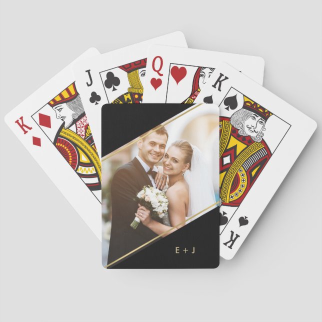 Minimalistisk uppspelning av Vinkla monogrammade A Casinokort (Baksidan)