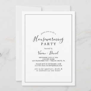 Minimalistisk uppvärmning av hus Party Inbjudningar