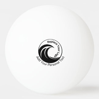 Minimalistisk utbytbar logotyp & Anpassad text Pingisboll