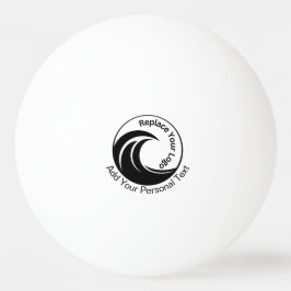 Minimalistisk utbytbar logotyp & Anpassad text Pingisboll