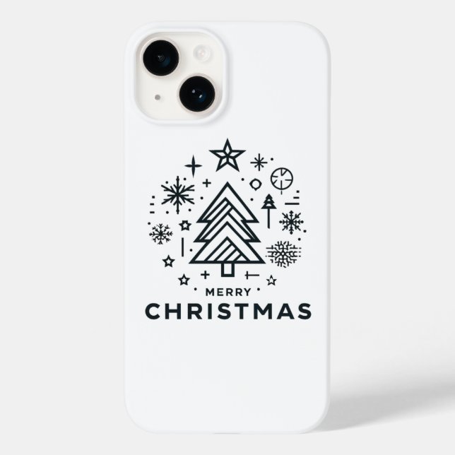 Minimalistisk utformning av Julgran God jul (Baksida)