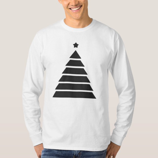Minimalistisk utformning av Julgran T Shirt (Framsida)