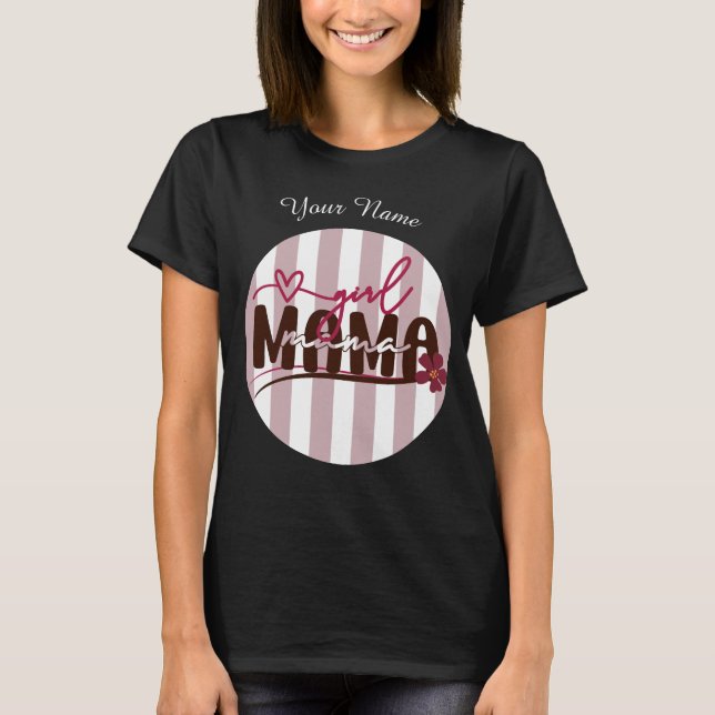 Minimalistisk utformning av Mamma Circle Minimalis T Shirt (Framsida)
